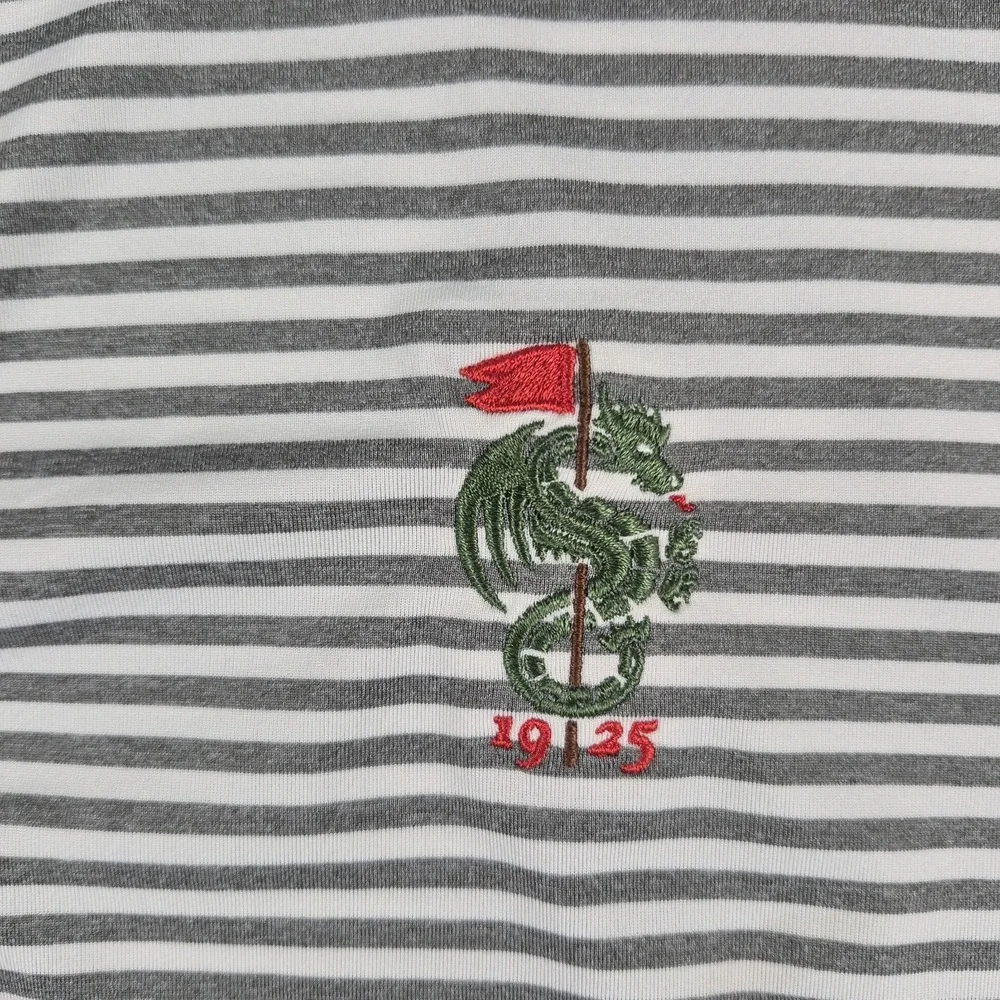 Ralph Lauren RLX Polo Shirt Men's XL White Gray Monterey Peninsula Country Club